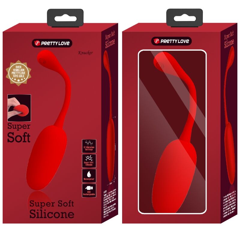 Fun Toys-Knucker Eier Vibrator Rot Wiederaufladbar-Silizium, 12 Geschwindigkeiten · Vibratoren (Bild 9)