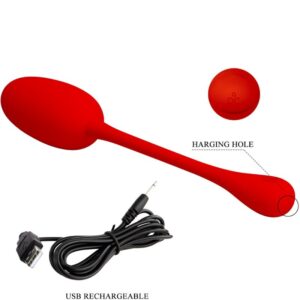 Fun Toys-Knucker Eier Vibrator Rot Wiederaufladbar-Silizium, 12 Geschwindigkeiten · Vibratoren (Bild 8)