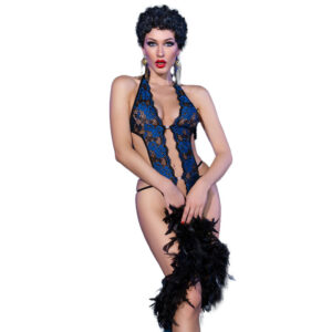 Chilirose Bodies-CR-4479 Ouvert-Body Blau S/M