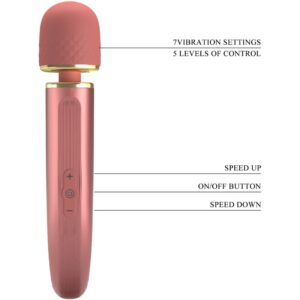 Pretty Love-Wand-Massager mit rundem Kopf in Silikon, 7 Modi · Vibratoren (Bild 8)