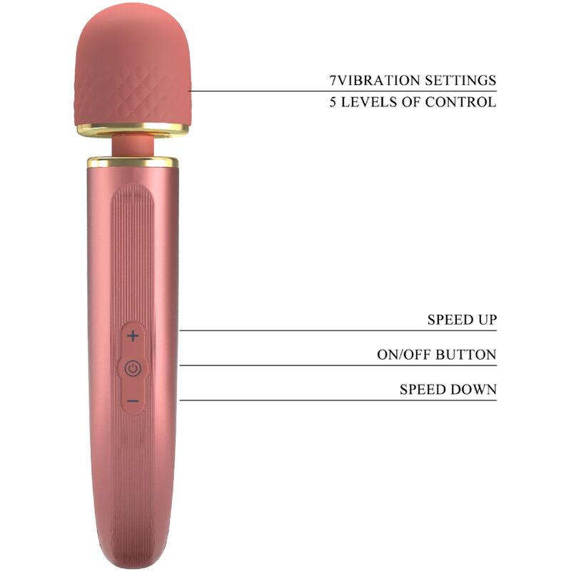 Pretty Love-Wand-Massager mit rundem Kopf in Silikon, 7 Modi · Vibratoren (Bild 8)