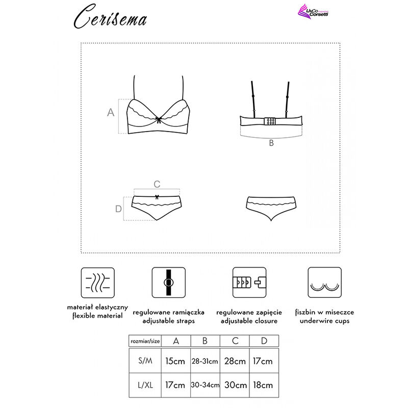 Livco Corsetti Fashion-Cerisema LC-21005 Set Lingerie Corallo · Sexy Damen-Dessous (Bild 5)