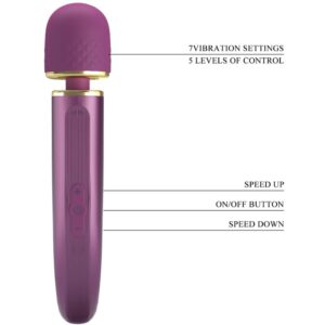 Pretty Love-Wand-Massager mit rundem Kopf in Silikon, 7 Modi · Vibratoren (Bild 39)