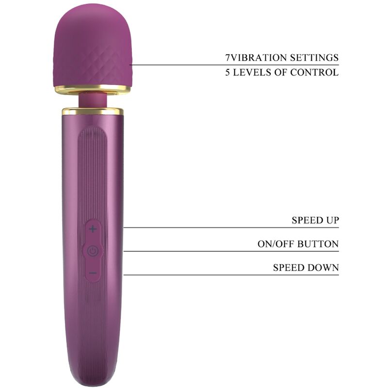 Pretty Love-Wand-Massager mit rundem Kopf in Silikon, 7 Modi · Vibratoren (Bild 39)