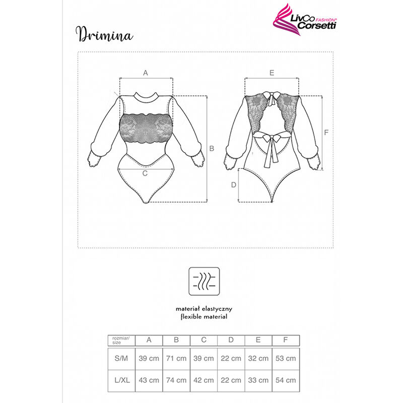 Livco Corsetti Fashion-Drimin LC90690 Body Blumarino · Sexy Damen-Dessous (Bild 4)