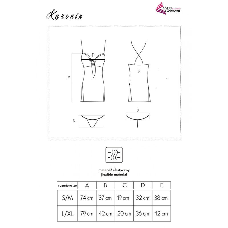 Livco Corsetti Fashion-Karonin LC-90628 Nachthemd · Spicy Dessous & Bodystockings (Bild 2)
