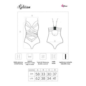 Livco Corsetti Fashion-Kylssiam LC-90613 Body Schwarz · Sexy Damen-Dessous (Bild 3)
