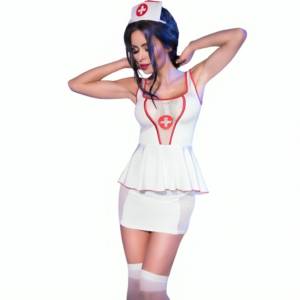 Chilirose-CR-4160 Krankenschwester-Kostüm Top & Rock