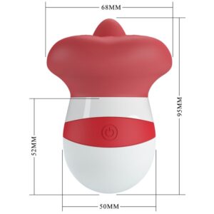 High Tech-Stimulator-Sprachmina Rot Open-TPR, 10 Geschwindigkeiten · Vibratoren (Bild 8)