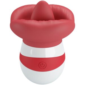 High Tech-Stimulator-Sprachmina Rot Open-TPR, 10 Geschwindigkeiten · Vibratoren