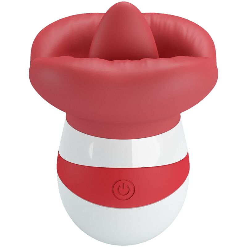 High Tech-Stimulator-Sprachmina Rot Open-TPR, 10 Geschwindigkeiten · Vibratoren
