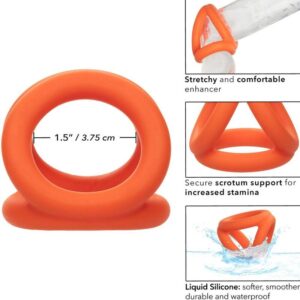 Calexotics-Alpha Tri-ring Orange-Silizium, Wasserdicht · Penisringe & -hüllen (Bild 3)