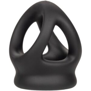 Calexotics-Doppelring mit Schwarz-Silikon-Käfig, Wasserdicht · Penisringe & -hüllen (Bild 8)