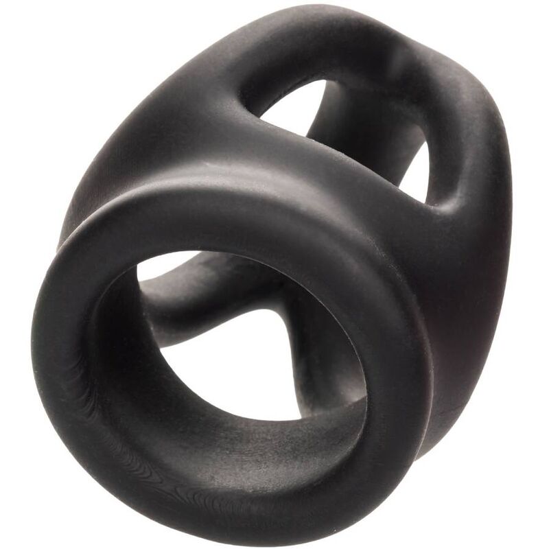 Calexotics-Doppelring mit Schwarz-Silikon-Käfig, Wasserdicht · Penisringe & -hüllen (Bild 6)