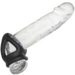 Calexotics-Doppelring mit Schwarz-Silikon-Käfig, Wasserdicht · Penisringe & -hüllen