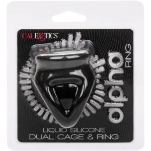 Calexotics-Doppelring mit Schwarz-Silikon-Käfig, Wasserdicht · Penisringe & -hüllen (Bild 10)