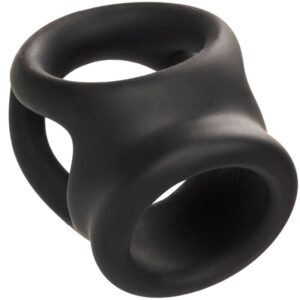 Calexotics-Doppelring mit Schwarz-Silikon-Käfig, Wasserdicht · Penisringe & -hüllen (Bild 3)
