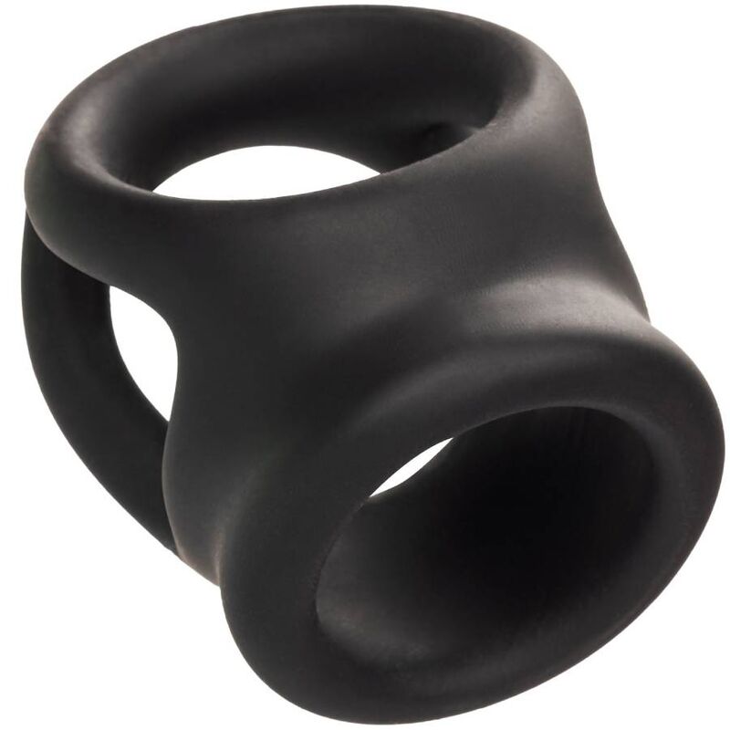 Calexotics-Doppelring mit Schwarz-Silikon-Käfig, Wasserdicht · Penisringe & -hüllen (Bild 3)