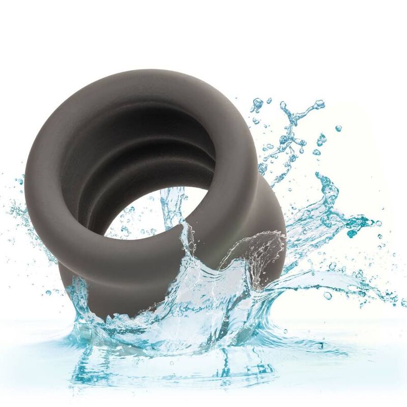 Calexotics-Alpha Scrotum Stretching Ring Schwarz-Silikon, Wasserdicht · Penisringe & -hüllen (Bild 2)