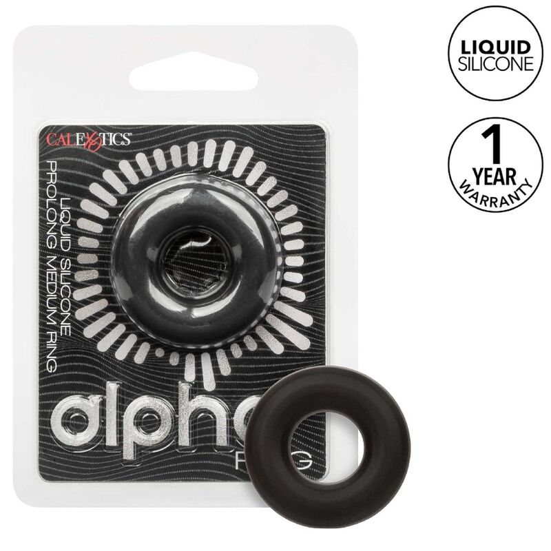 Calexotics-Alpha Prolong Mittlerer Ring Schwarz-Silikon, Wasserdicht · Penisringe & -hüllen (Bild 7)
