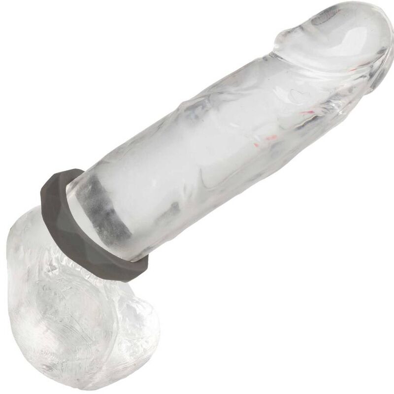 Calexotics-Alpha Prolong Prismatischer Penisring Grau-Silikon, Wasserdicht