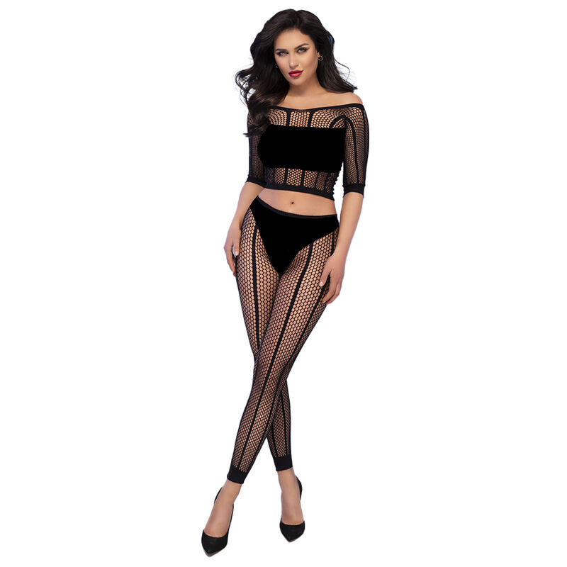 Chilirose Sets-CR-4647 Top & Leggings Schwarz S/M