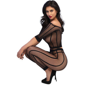 Chilirose Sets-CR-4647 Top & Leggins Schwarz S/M · Sexy Damen-Dessous (Bild 2)