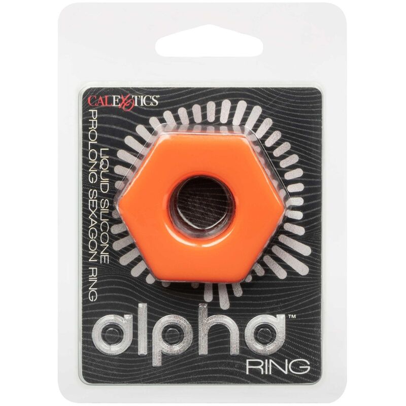 Calexotics-Alpha Prolong Ring Sexagon Orange-Silikon · Penisringe & -hüllen (Bild 6)