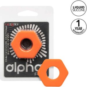 Calexotics-Alpha Prolong Ring Sexagon Orange-Silikon · Penisringe & -hüllen (Bild 8)
