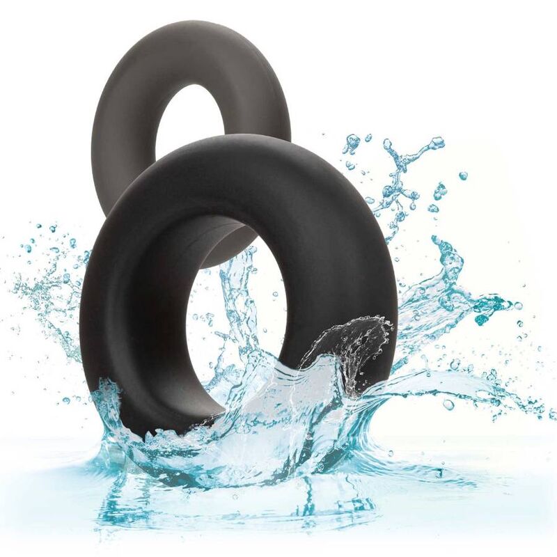 Calexotics-Alpha Prolong 2 Ringe Grau-Silikon, Wasserdicht · Penisringe & -hüllen (Bild 3)