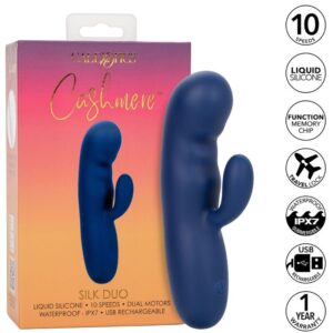 Calexotics-Cashmere Seide Duo Blau-Silikon, 10 Geschwindigkeiten · Vibratoren (Bild 2)