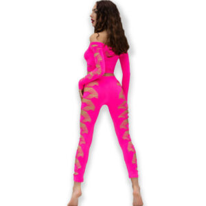 Chilirose Sets-CR-4632 Top und Strumpfhose Fuchsia S/L · Sexy Damen-Dessous (Bild 2)