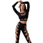 Chilirose Sets-CR-4436 Top & Leggins Schwarz S/L · Sexy Damen-Dessous