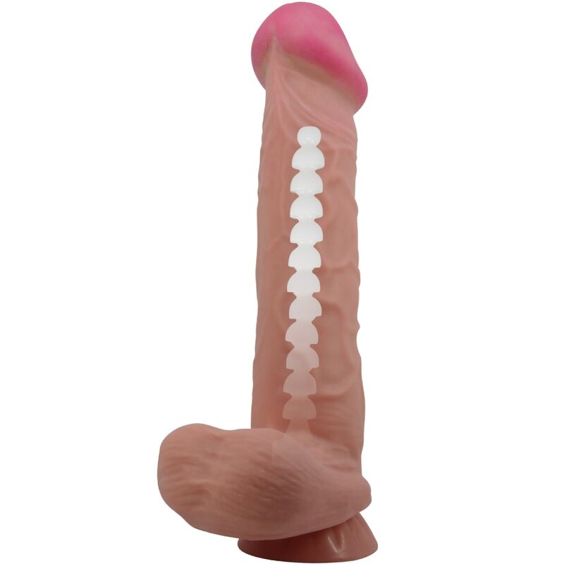 Dildos-Sliding Skin Series Dildo Realistisch mit Saugnapf Braun 26 cm-TPR · Sextoys (Bild 3)