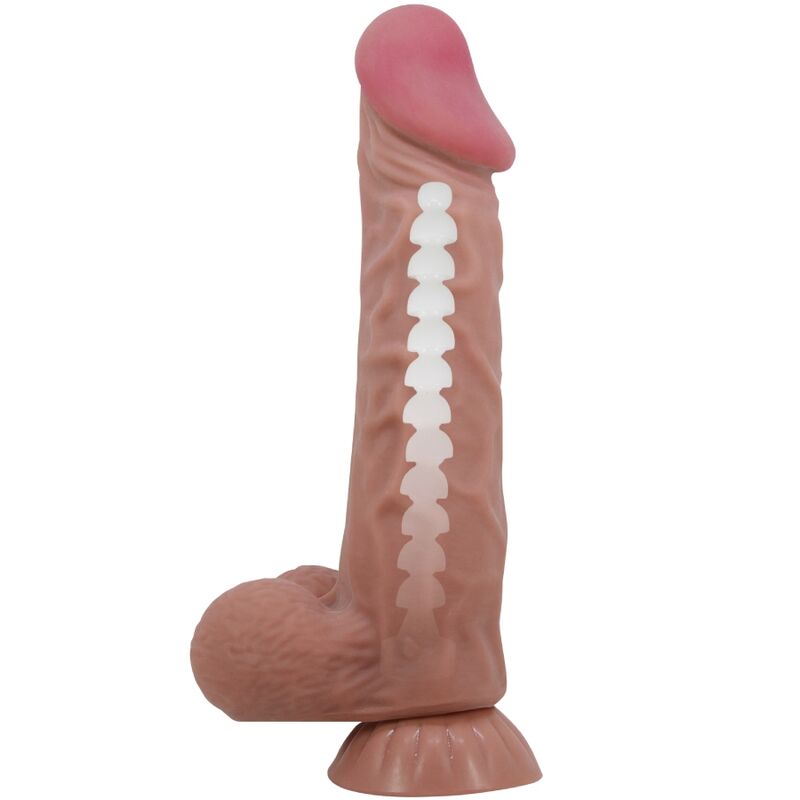 Dildos-Sliding Skin Series Dildo Realistic mit Saugnapf, Braun, 24 · Sextoys (Bild 6)