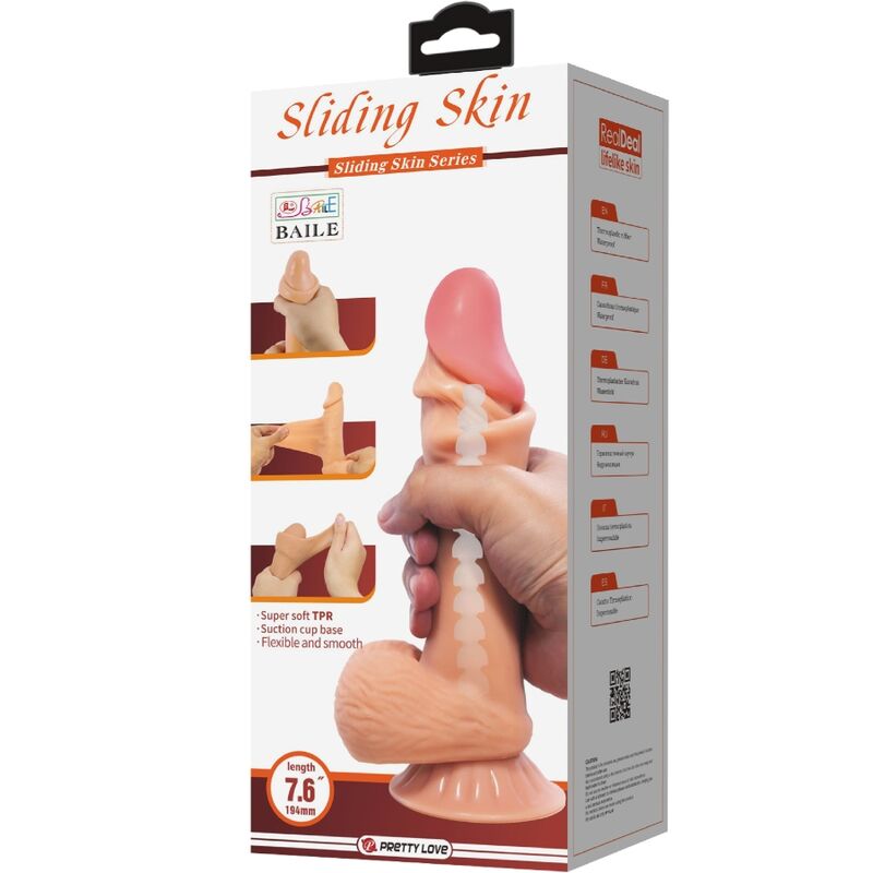 Dildos-Sliding Skin Series Dildo Realistic mit Saugnapf 19.4 cm-TPR · Sextoys (Bild 7)