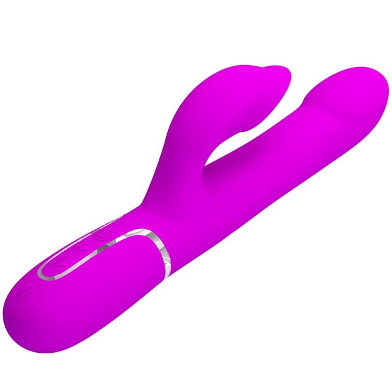 High Tech-Rabbit Vibrator Perlen Lila-Silizium, 7 Geschwindigkeiten, USB · Vibratoren (Bild 3)