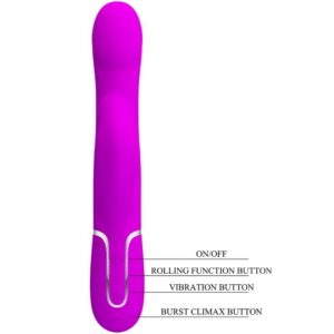 High Tech-Rabbit Vibrator Perlen Lila-Silizium, 7 Geschwindigkeiten, USB · Vibratoren (Bild 8)