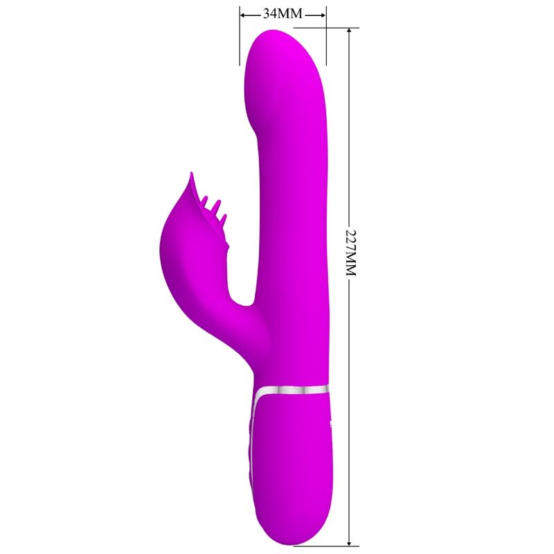 High Tech-Rabbit Vibrator Perlen Lila-Silizium, 7 Geschwindigkeiten, USB · Vibratoren (Bild 7)