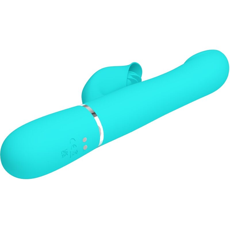 High Tech-Rabbit Vibrator Pearls Aqua Green-Silikon, 7 Geschwindigkeiten, USB · Vibratoren (Bild 5)