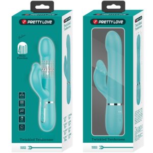 High Tech-Rabbit Vibrator Pearls Aqua Green-Silikon, 7 Geschwindigkeiten, USB · Vibratoren (Bild 10)