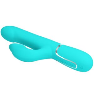 High Tech-Rabbit Vibrator Pearls Aqua Green-Silikon, 7 Geschwindigkeiten, USB · Vibratoren (Bild 6)