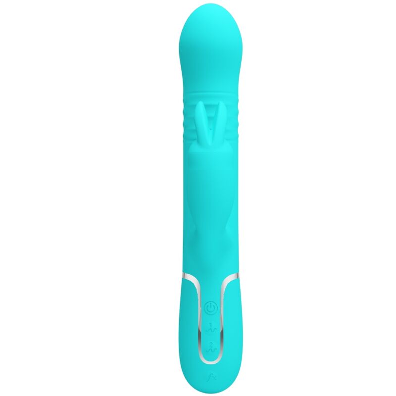 High Tech-Coda Rabbit Vibrator Pearls Aqua Green-Silikon, 3 · Vibratoren (Bild 2)