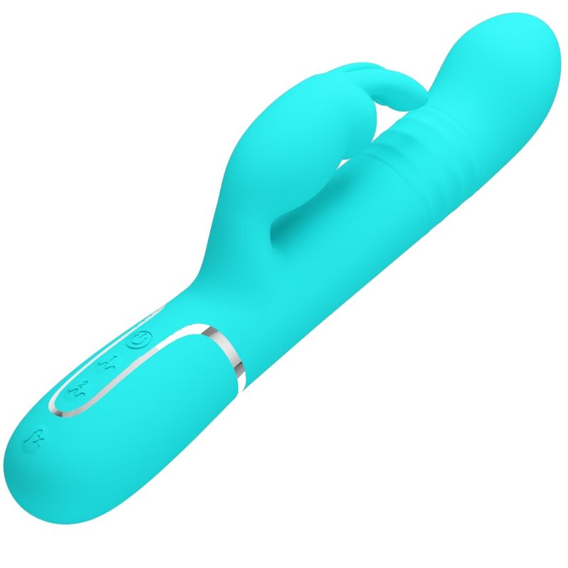 High Tech-Coda Rabbit Vibrator Pearls Aqua Green-Silikon, 3 · Vibratoren (Bild 4)