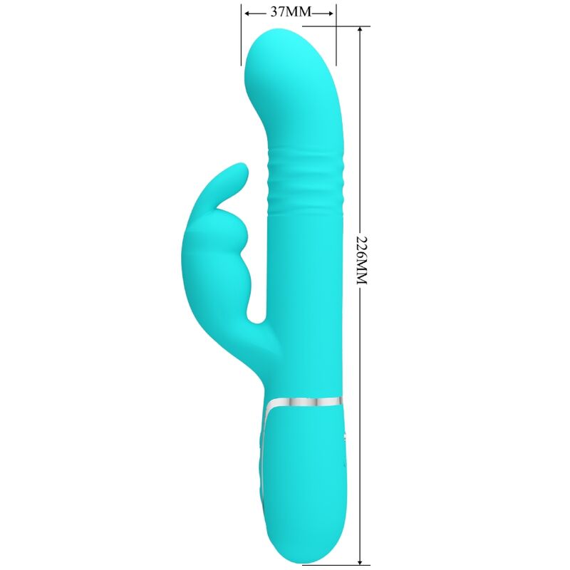 High Tech-Coda Rabbit Vibrator Pearls Aqua Green-Silikon, 3 · Vibratoren (Bild 7)