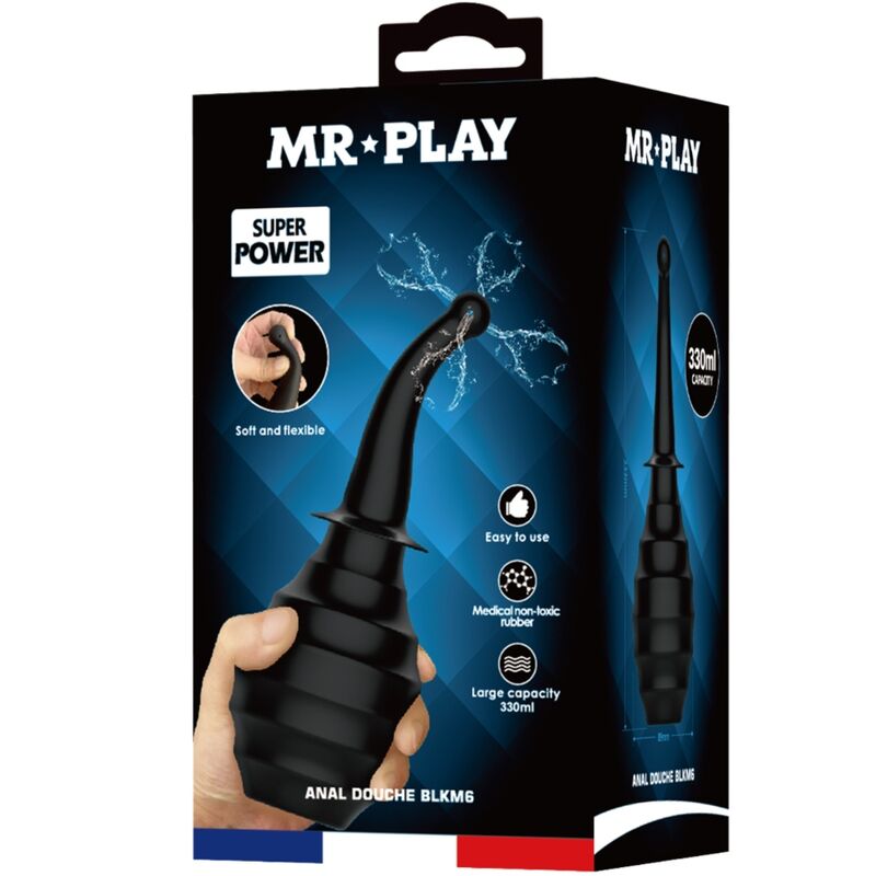 Mr Play-Analdusche BLKM6 Super Power Schwarz-Wiederaufladbar, USB · Sextoys (Bild 4)