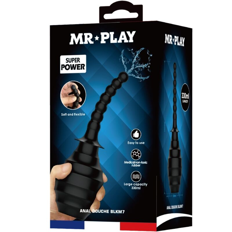 Mr Play-BLKM7 Super Power schwarz-Wiederaufladbar, USB Analbewässerung · Sextoys (Bild 3)