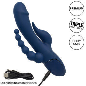 Calexotics-Vibrator Dreifacher Orgasmus Blau-Silikon, 10 Geschwindigkeiten · Vibratoren (Bild 8)