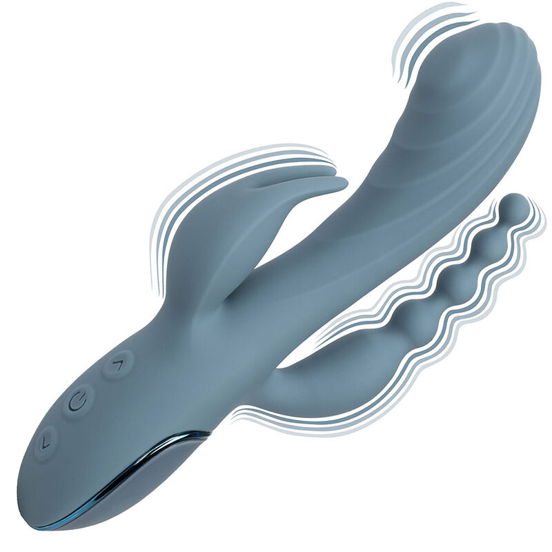 Calexotics-Vibrator Triple Ecstasy Grau-Silikon, 3 Geschwindigkeiten · Vibratoren (Bild 8)
