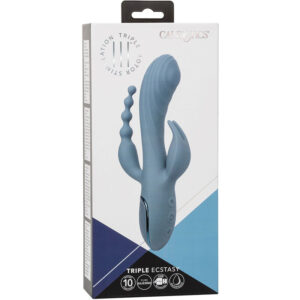 Calexotics-Vibrator Triple Ecstasy Grau-Silikon, 3 Geschwindigkeiten · Vibratoren (Bild 2)